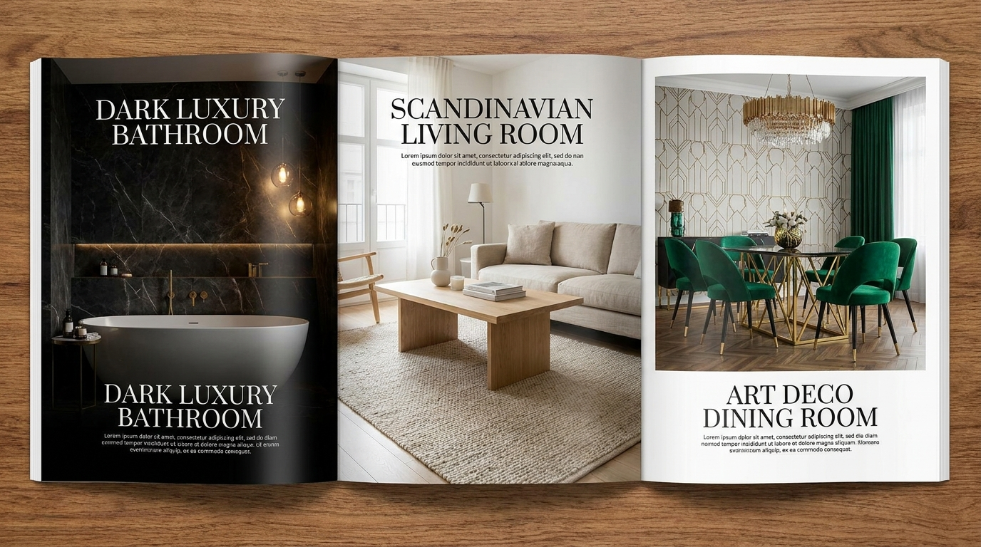 Interior design competition categories — jury-judged and community-voted room projects across residential and commercial design
